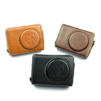 

High Quality Leather Camera Bag case Grip strap For Ricoh GR III