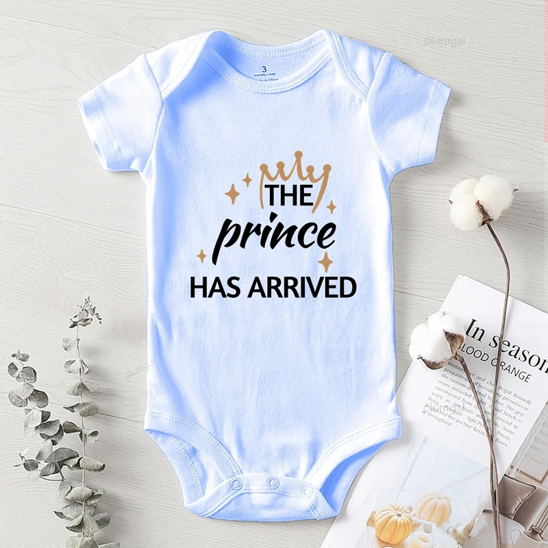 Big Sale The Prince Has Arrived Printing Newborn Baby Boy Clothes Set Toddler Romper Summer 2021 oo3KMVKWylQ