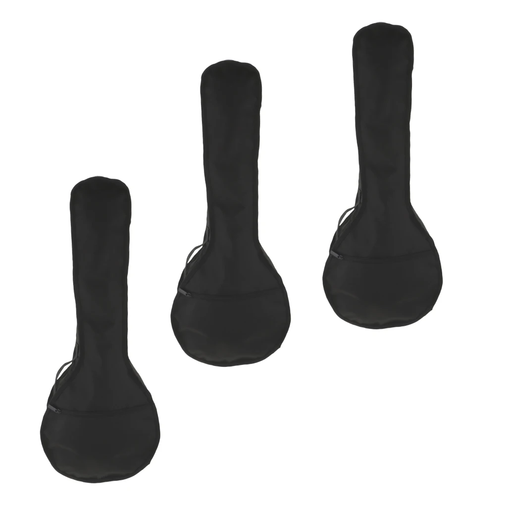 Практичная 3x нейлоновая акустическая сумка-мандолин для переноски черного музыкального инструмента