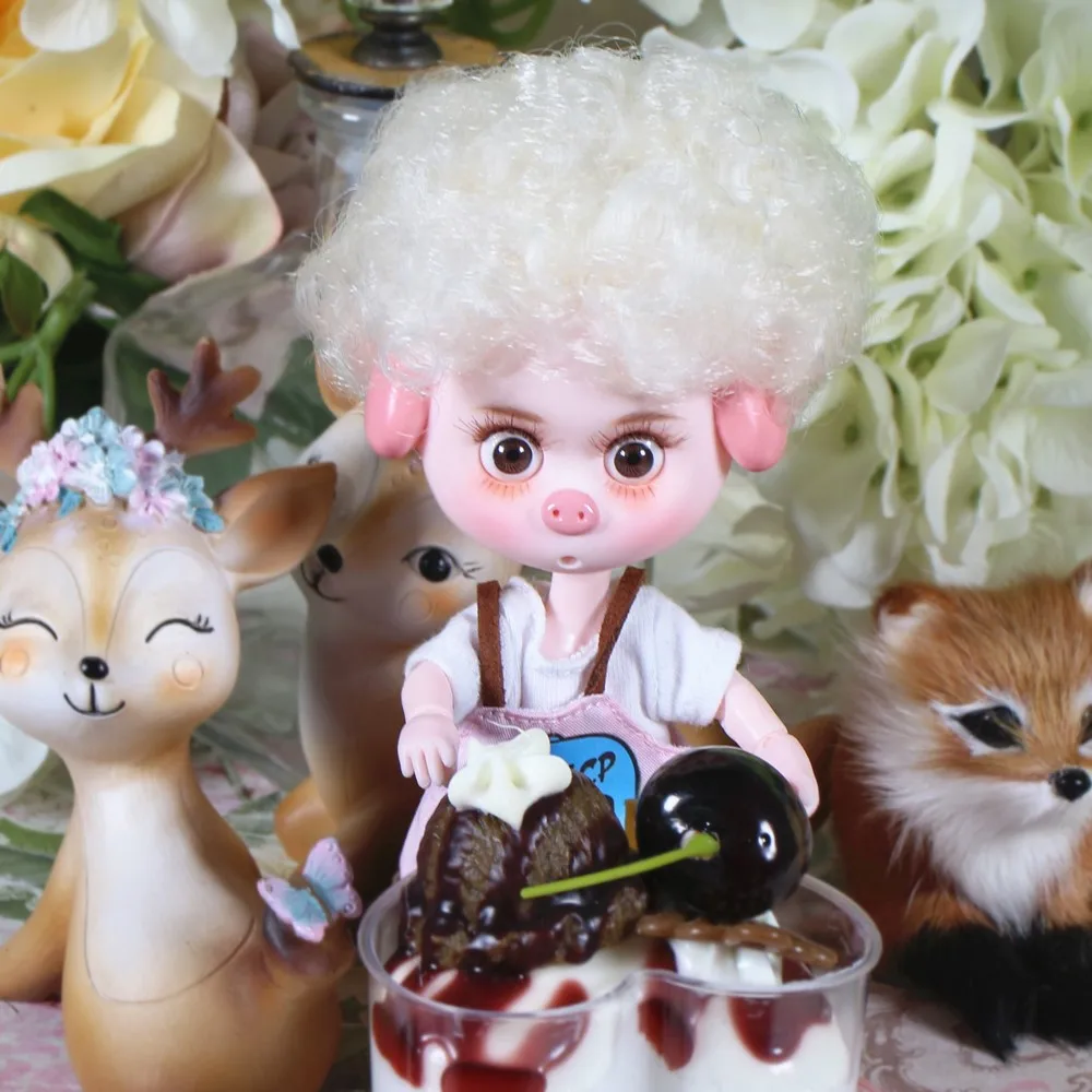 1/12 BJD blyth кукла 26 шарнирное тело Милая свинка ob11 кукла с одеждой Обувь Детский подарок 15 см мини кукла имя от DODO