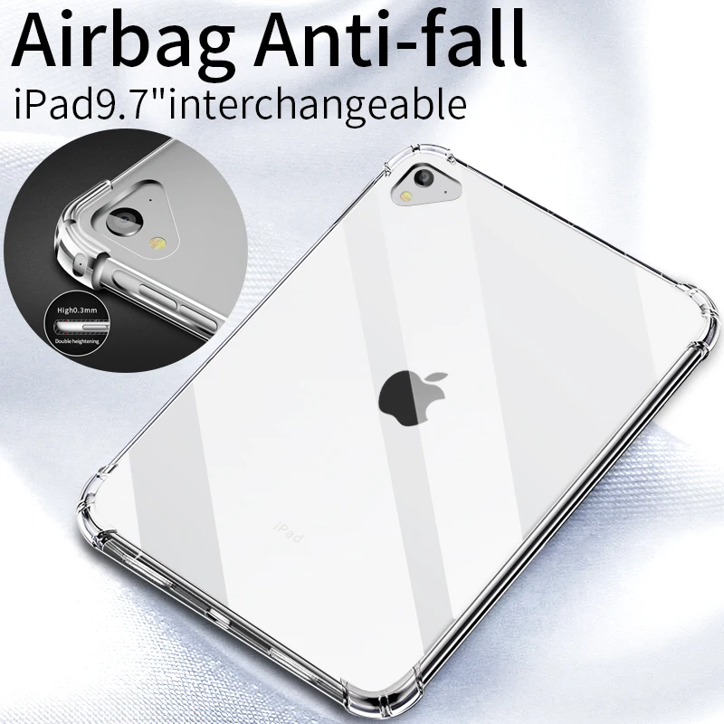 Для нового iPad 2018 2017 Air 2 1 9 7 дюйма прозрачный чехол Air3 10 5 inchRubber для планшета Мягкий