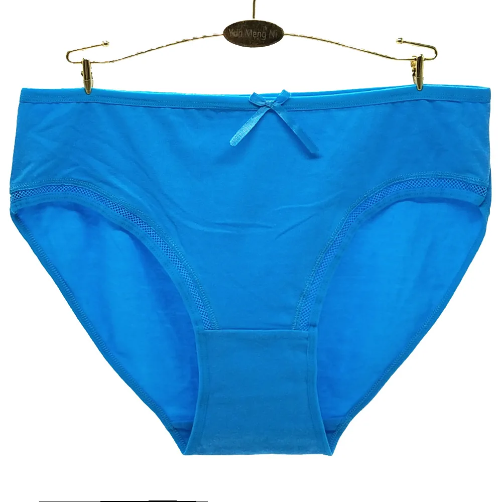 Бесплатная доставка 4 шт./лот 2XL/3XL/4XL однотонное хлопковое женское нижнее белье
