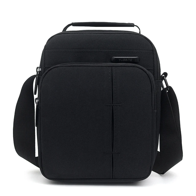 Мужская сумка через плечо, Повседневная Высококачественная водонепроницаемая сумка, практичная сумка, мужская сумка на плечо, деловая мужская сумка-мессенджер - Цвет: Черный