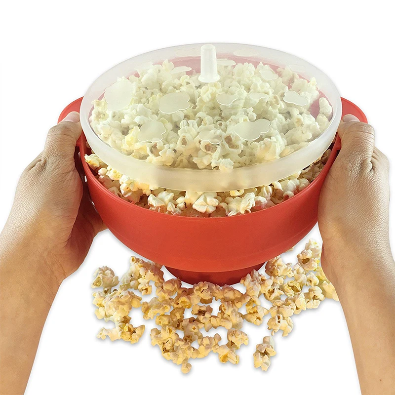 2020 Silicone Popcorn Bowl Microwave Oven Folding Popcorn Bucket High