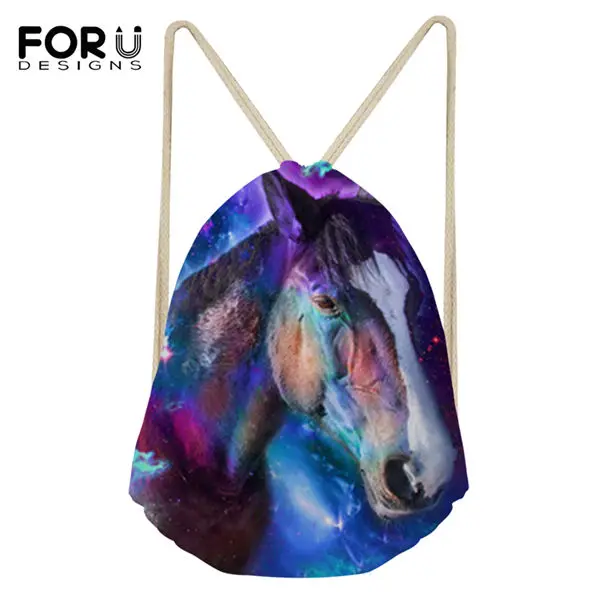 FORUDESIGNS/Модная Сумка для путешествий с рисунком белой лошади; рюкзак для путешествий с изображением животных из мультфильмов; рюкзак для девочек - Цвет: CDWX3718Z3