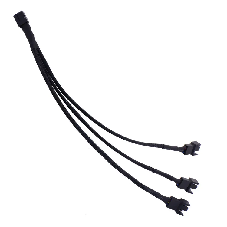 100 шт 4Pin PWM вентилятор удлинитель Кабель питания сплиттера 1-3 пути конвертер компьютерный контроль температуры разветвитель вентилятора Кабель-адаптер