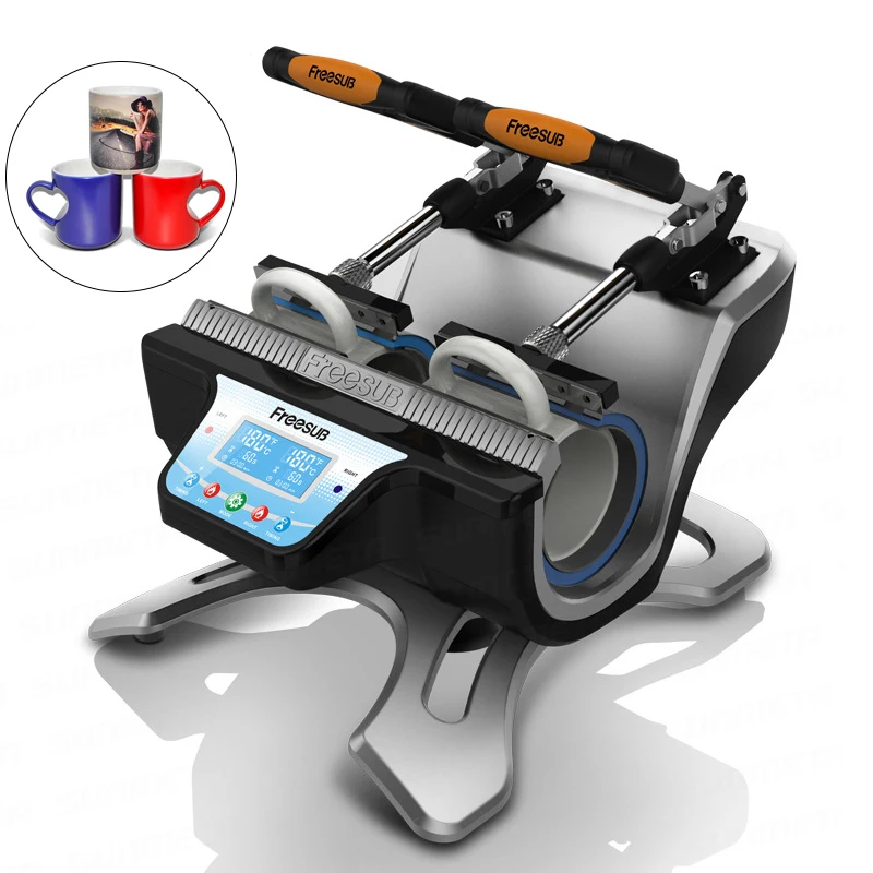 

Multifunction 110-220V Heat Transfer Printing Machine Double Station 280W Intelligent Discoloration Cup Baking Glass Cup Machine