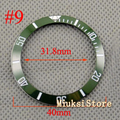 40 мм часы Титан керамический ободок подходят автоматические 40 мм мужские 43 мм случае механические мужские часы - Цвет: 9