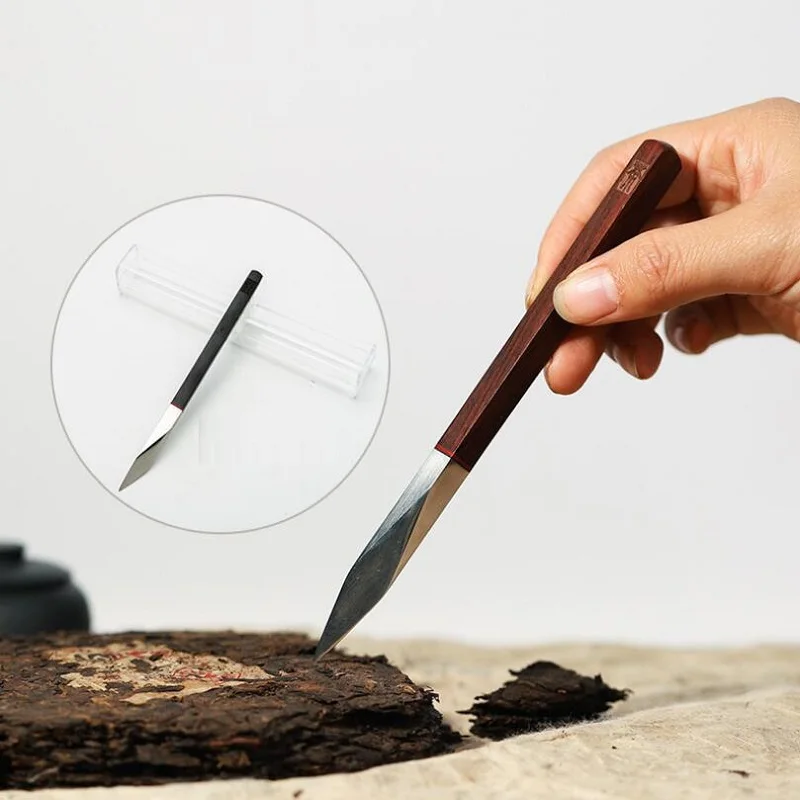 Handmade rhombic stainless steel Awl Pu'er tea knife Business gifts
