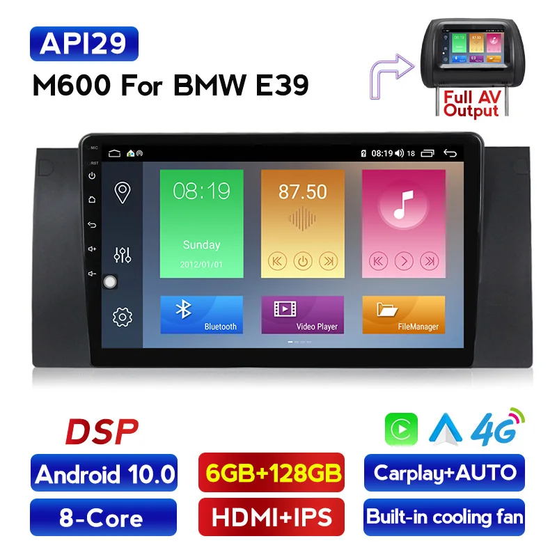 HD Android 10 0 GPS Navi 9 &quotFull Touch автомобильный DVD мультимедийный для BMW E53 X5 E39 5 97 06 с Wi Fi 4G BT