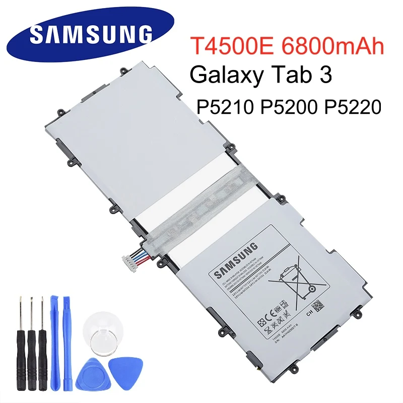 Оригинальная сменная батарея samsung T4500E 6800mAh для samsung Galaxy Tab 3 P5210 P5200 P5220, Оригинальная батарея планшета