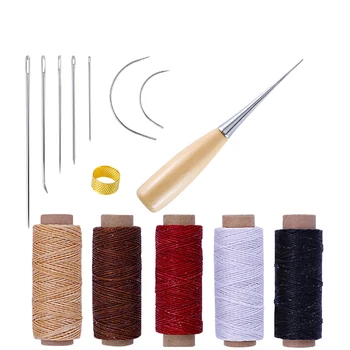 

LMDZ DIY Leather Craft Tool Set Kit Hand Sewing Stitching Punch Carving Work Saddle punching Cutting tool Shoemaker Repair Tool