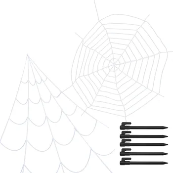 

1 Set/2pcs Delicate Spider Web Practical Portable Home Adornment Funny Prank Prop Party Decoration for Outdoor Home