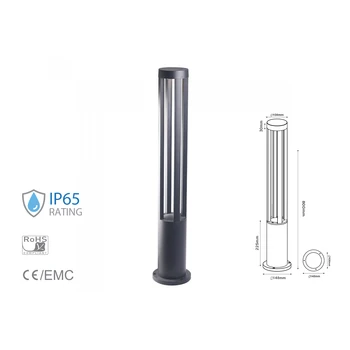 

V-TAC HS8380N Led lamp 10W for garden floor height 800mm neutral 4000K black casing external IP65 SKU-8332