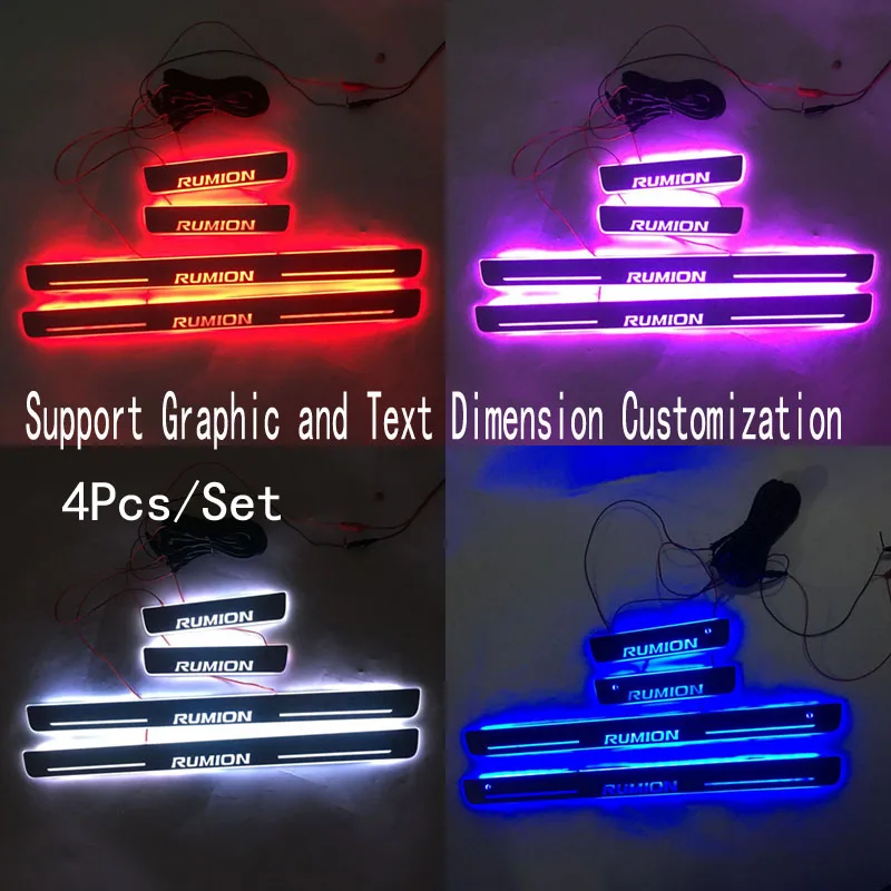

4pcs/set Applicable to rumion Streaming Dynamic LED Lamp Door Welcome Pedal/Dynamic Lighting Vehicle Threshold For Toyota RUMION