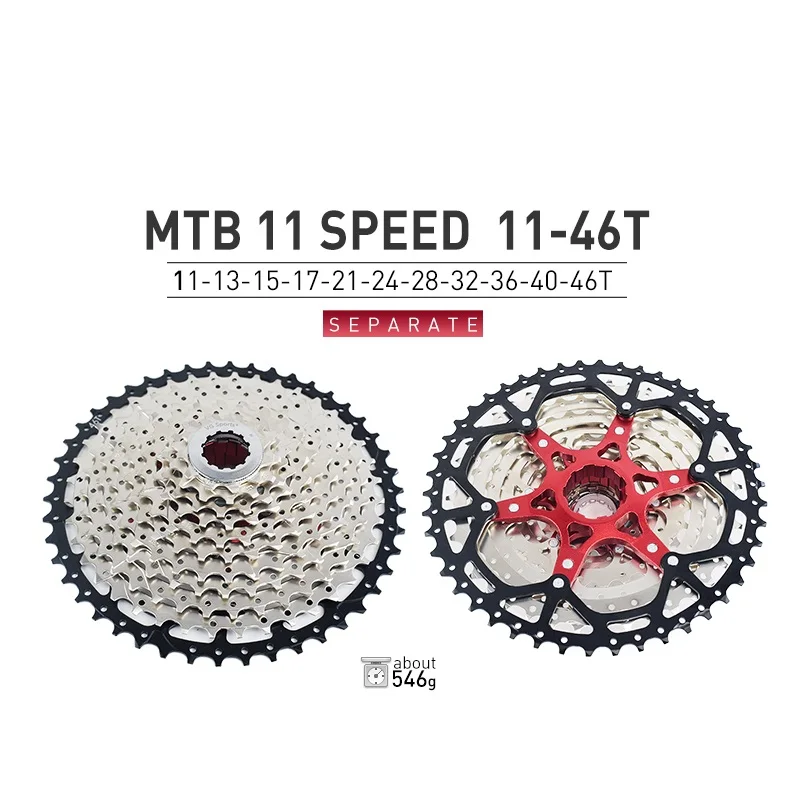 11S 11-46T 10 11 12 скоростей кассета 11-40T 42T 46T 50T широкое соотношение свободного хода горный велосипед MTB велосипед кассета Звездочка для Shimano Sram - Цвет: 11S 11-46T