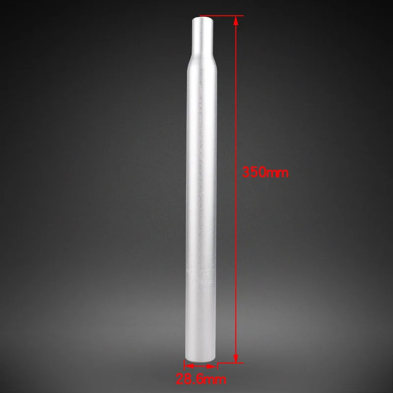 silver 28.6x350mm Горный велосипед Алюминий литое сиденье трубка 25,4/27,2/28,6/33,9 мм* 350 мм/550 мм удлиненный велосипедная подседельная труба - Цвет: silver 28.6x350mm
