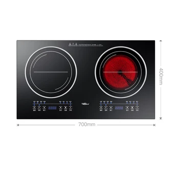 

Home Built-in Panel Cooktop Double-burner Electric Cooktop Induction Cooker And Ceramic Cooker Double Stove Embedded Dual Use
