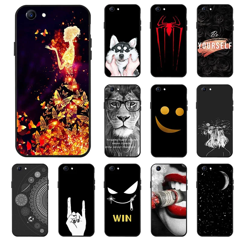 

Fashion Black Silicone Case For OPPO Realme 1 Cases Soft TPU Phone Cover For Oppo A79 A71 A59 F3 F11 Coque Bumper Fundass