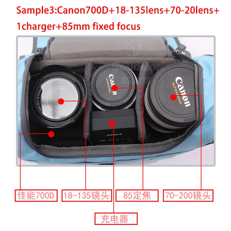 Модный открытый водонепроницаемый DSLR камера рюкзак-мессенджер с дождевой крышкой для Canon 550D 600D 650D 60D 700D 5DS D610