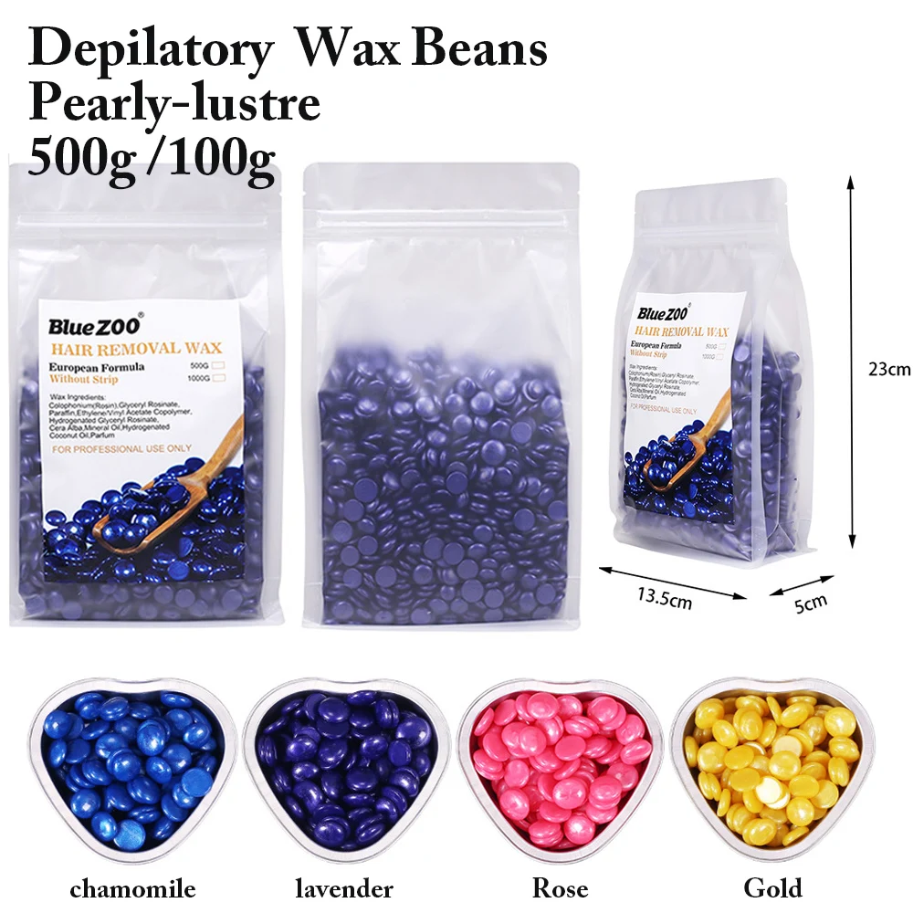 

New 500g Depilatory Pearl Hard Wax / Brazilian Hot Film Pellet Waxing Silky Skin Bikini Face Removal Bean Unisex Hair Remover