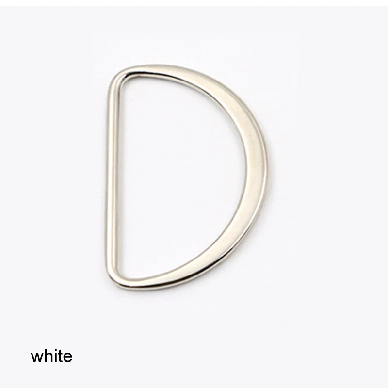 silver white 45 мм 50 мм 10 шт. обувь Рюкзаки ремни кошка собака ошейник полукруглые кольца регулируемые пряжки Тип D кольцо соединения сплав металла - Цвет: silver white