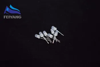 

500pcs 5mm White Diffused LED Diode Round Light Emitting Diode 20mA 5 mm LED Lamp Wide Angle Through Hole Electronics Components