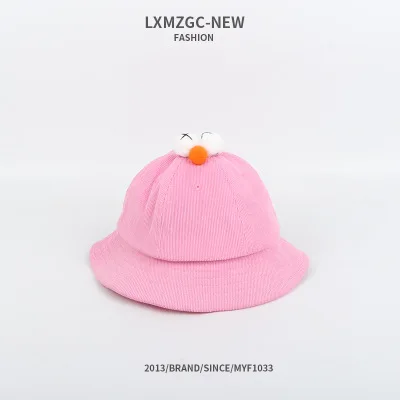 Rose CoolCheer Горячая карамельный цвет детский головной убор мультфильм Улица кунжута Рыбацкая шляпа Новая шапочка для бассейна осень зима ветрозащитные шляпы - Цвет: Rose