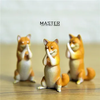 

24piece/lot 4.5cm Akita the cute dog Action Figure Anime Decoration Akita microlandschaft figures