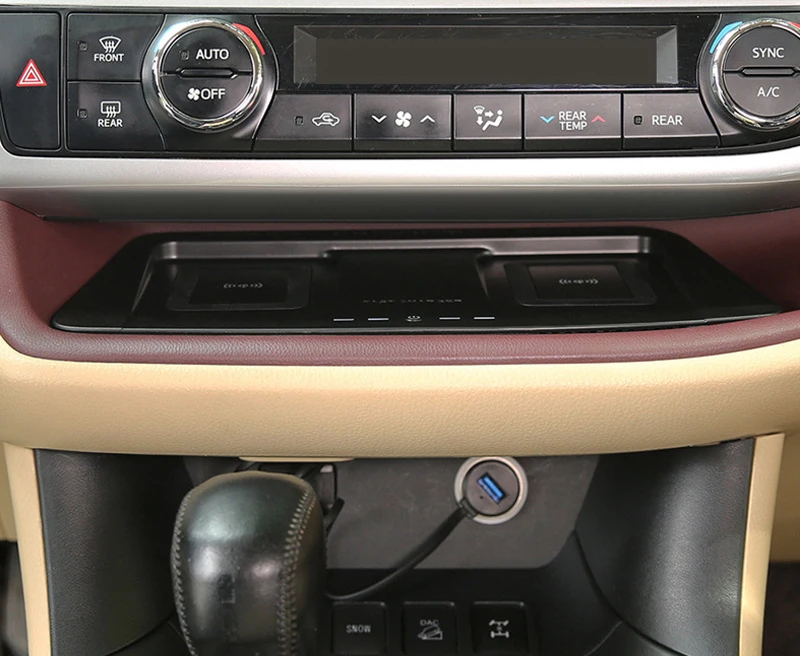 Для Toyota Highlander 10 Вт автомобильное QI Беспроводное зарядное устройство для телефона зарядное устройство аксессуары для iPhone