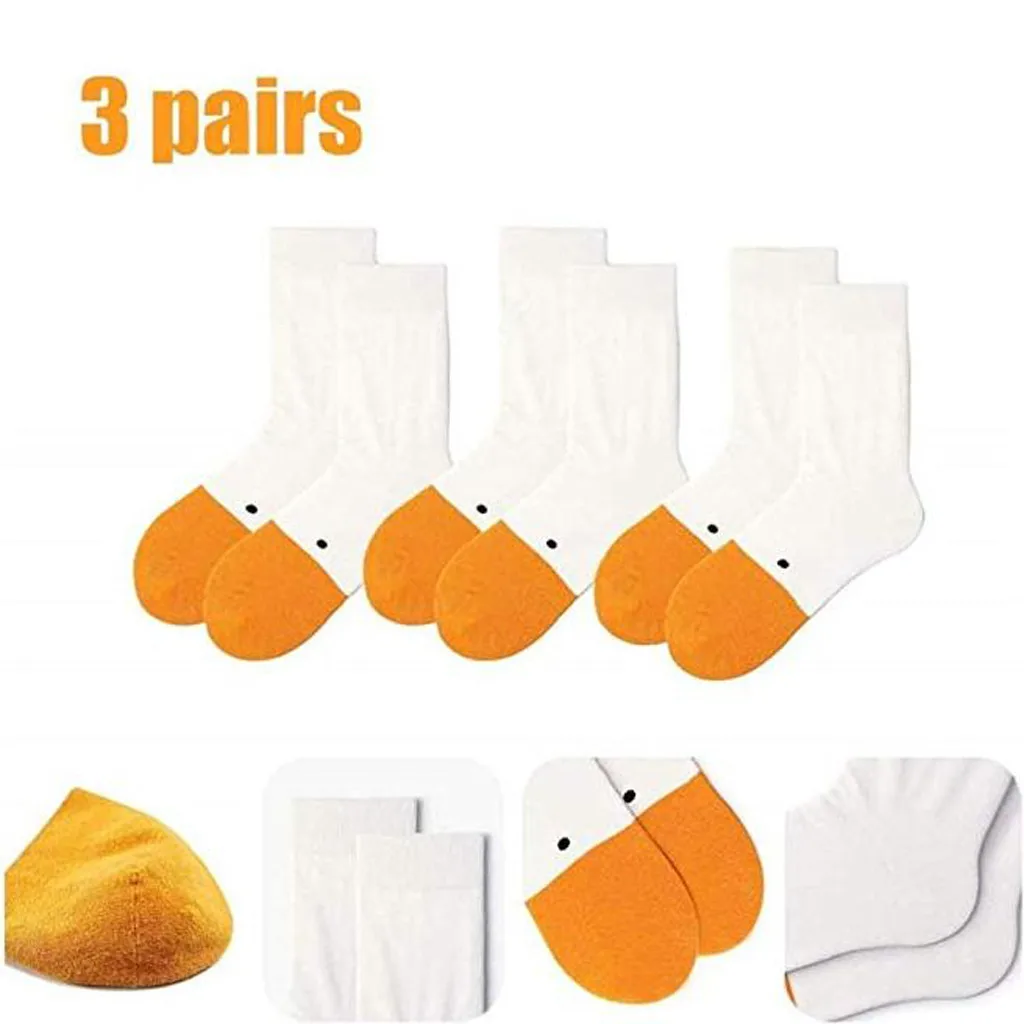 3 пары носков унисекс носки с забавными рисунками животных милые носки с Уточки мягкие дышащие носки на осень и весну