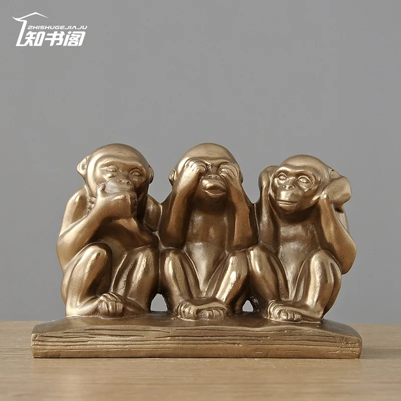 

Don't Listen to Say Don't See Orangutans Cabinet Cabinet Decorations Study Desk Bookcase Decoration Room Bedroom Decoration