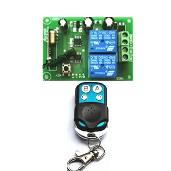 

433 Mhz universal wireless remote control switch DC 12V 2CH RF relay receiver module RF transmitter remote control, For DC motor