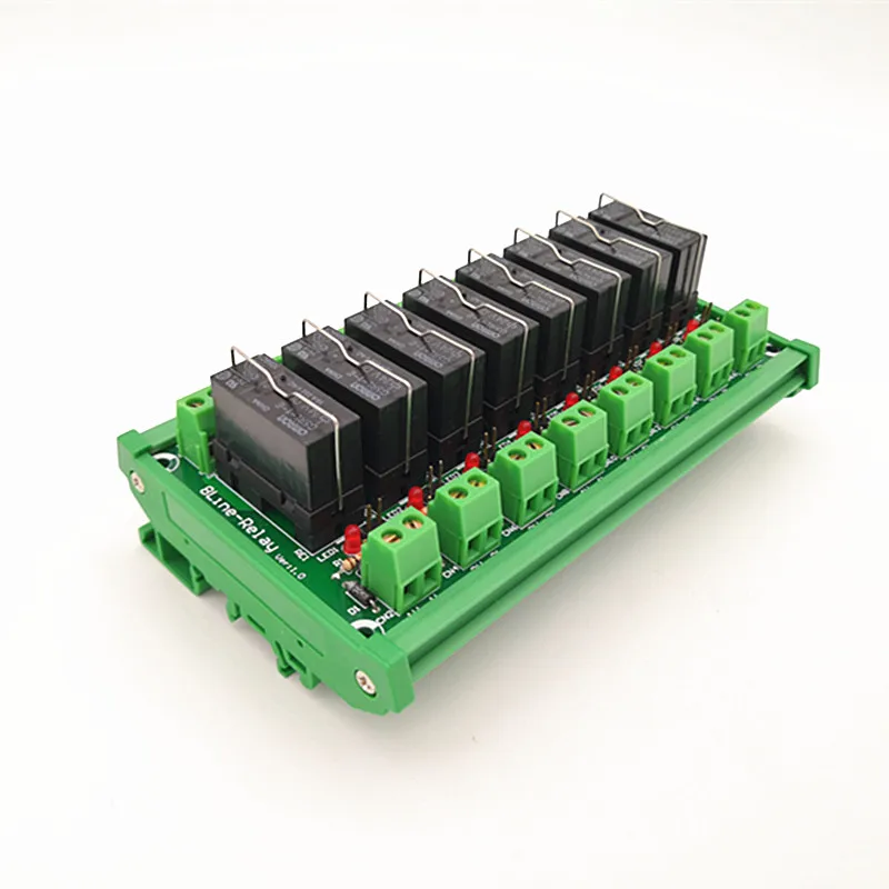 

DIN рейку 8 SPDT 16A релейный интерфейс модуль, G5RL-1-E 24VDC реле.