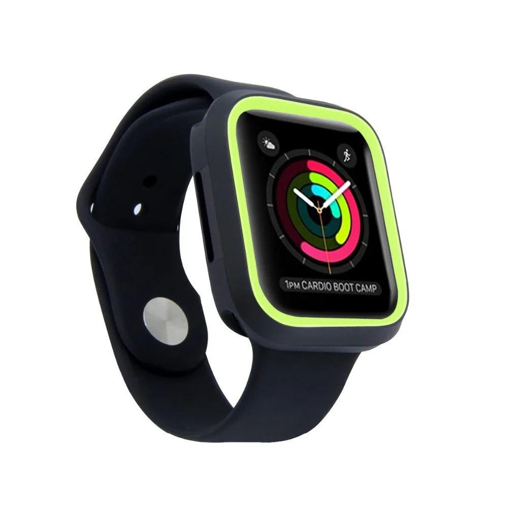 Универсальные Защитные чехлы для Apple Watch 4 3 Case 44 мм 40 мм двухцветный силиконовый чехол для iwatch Series 5 2 1 42 мм 38 мм