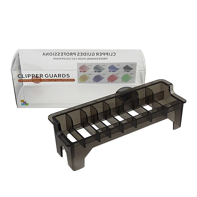 8 Grid Guide Limit Comb Cover Storage Box  Hair Clipper Rack Holder Organizer Case Salon Barber Tools，for general KCGQH-HuiS