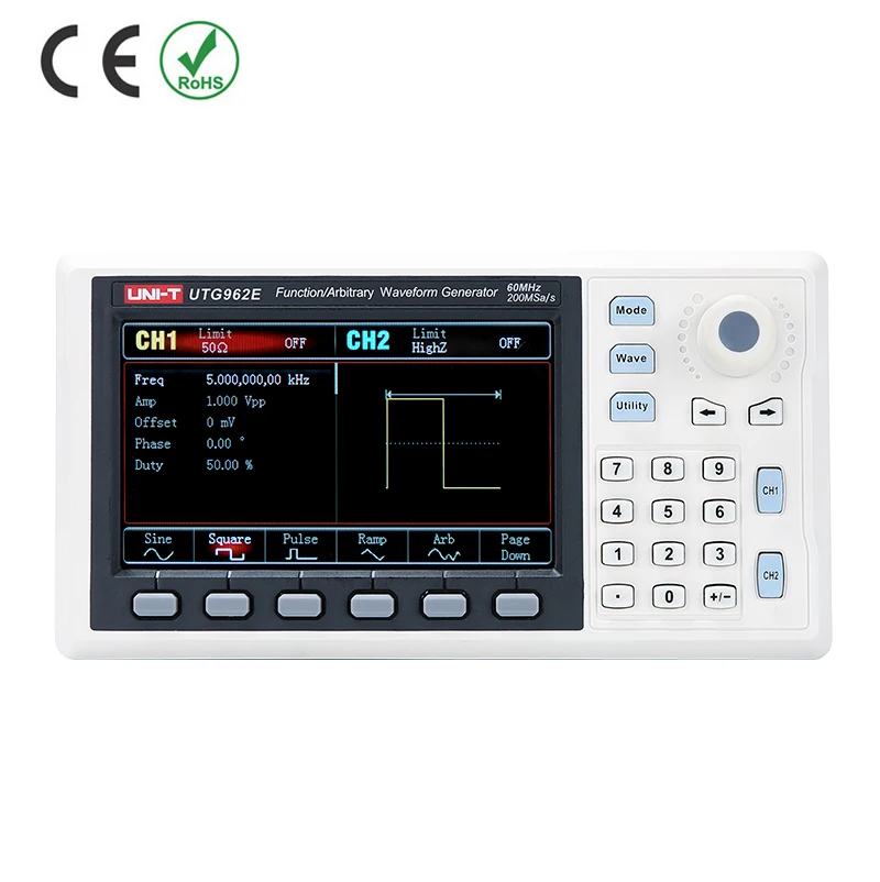UNI-T UTG932E UTG962E Функция/генератор сигналов произвольной формы двухканальный 200 мс/с