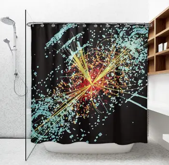

Fashion Bath Curtains, Thick Fabric Bathroom Shower Curtain with 12 Plastic Hooks, Eco-Friendly and Unique Home Decor Physics