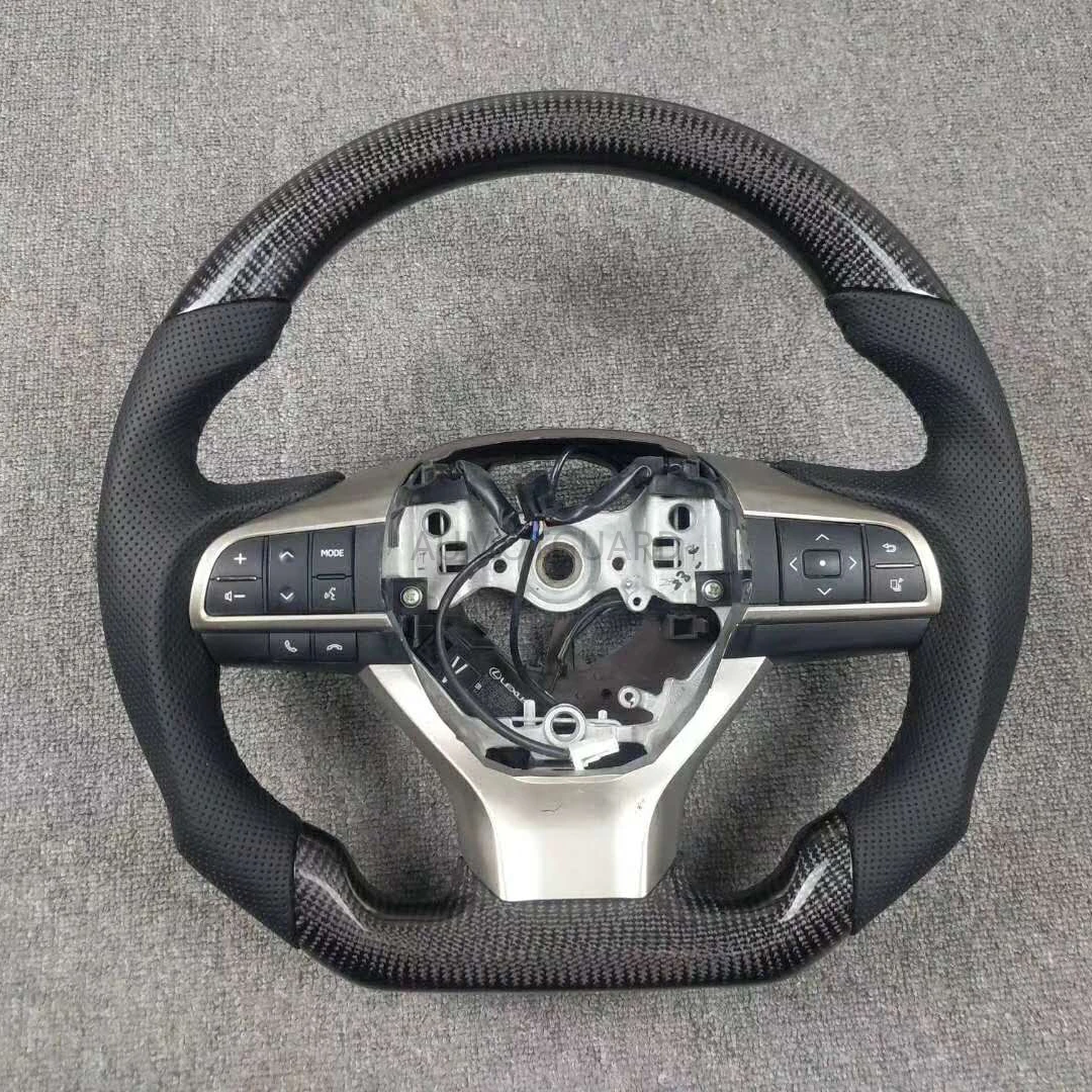 

Cuatomized Real Carbon Fiber Sports Steering Wheel Alcantara Leather Compatible for LEXUS ES 2015