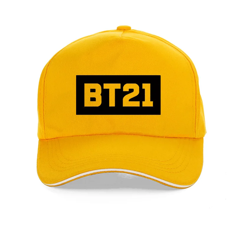 BT21 шляпа с надписью для папы, хлопок, бейсболка bt21 для мужчин и женщин, летняя кепка с козырьком, унисекс, регулируемая бейсболка, головные уборы, bone gorras