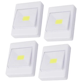 

4pcs LED Cabinet Light Emergency Lamp COB Night Lights for Closet