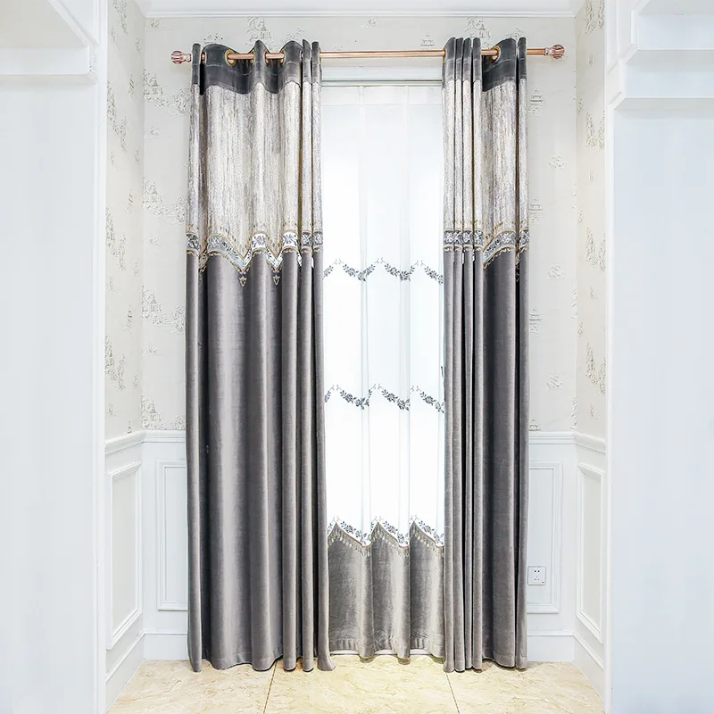 

Modern Simple and Simple Type of Snow-shading Jacquard Curtains for Living Dining Room Bedroom.
