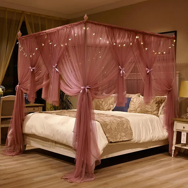 

New Ins Mosquito Net fang ding 3-Door Palace Style Mosquito Net Floor-Type Princess Mosquito Net One Product Dropshipping