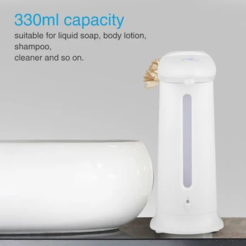 

330ml Portable Touchless Hotel Infrared Sensor Kitchen Bathroom Leakproof Automatic Soap Dispenser Sanitizer ABS Liquid Office