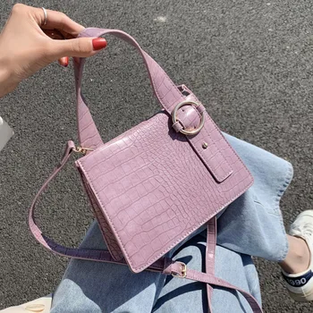 

Hot Fashion Crocodile Pattern PU Leather Crossbody Bag For Women Summer Good Quality Shoulder Handbags Lady Travel Totes Bag