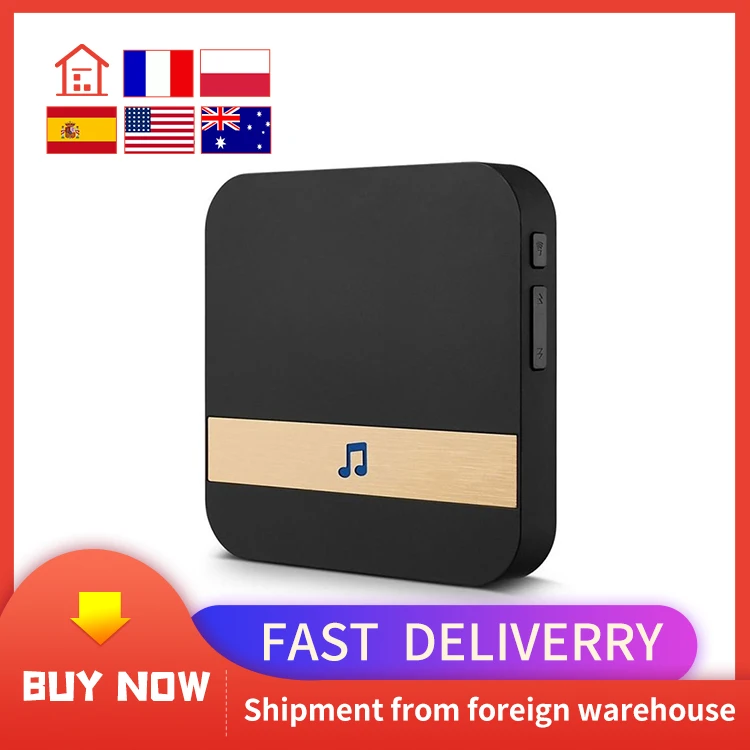 Timbre inteligente inalámbrico para interior, campana de puerta de 90-250V de CA, con WiFi, enchufe para EE. UU., UE, Reino Unido, aplicación de Tosee y Anyhome para V5 B30 B10