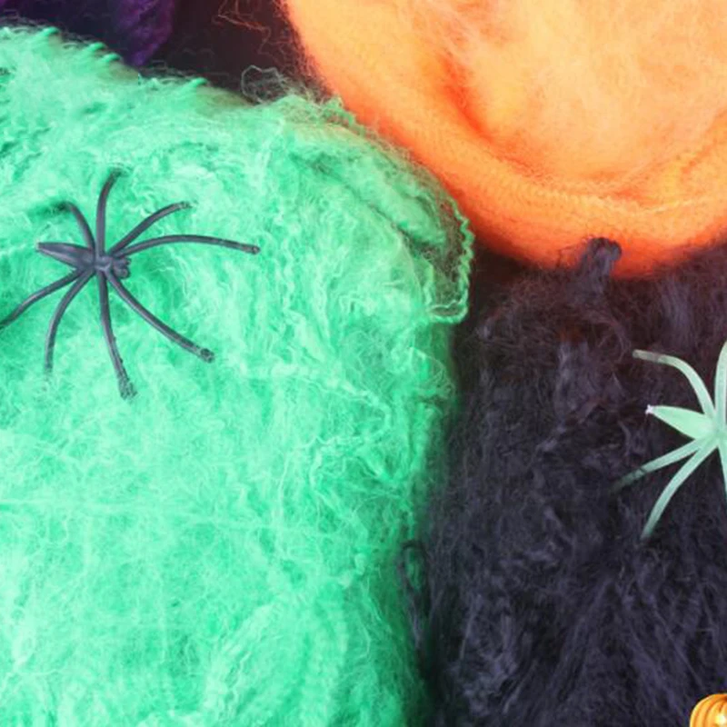 Haunted House Cobweb 5 Color Party Supplies Garden Prop Halloween Spider Web Horror Chemical Fiber Festival DIY New Simulation