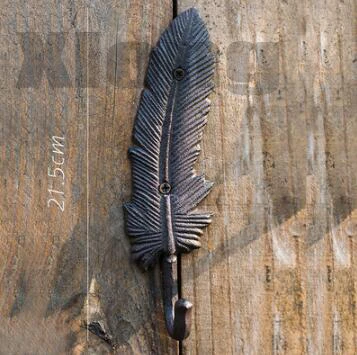 

Width: 6cm Cast Iron Fish Bone Shape Hook Wall Hook Garden Courtyard Outdoor Decoration Personality Grocery Country