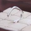 DOTEFFIL-anillos circulares cuadrados para mujer y hombre, de Plata de Ley 925, joyería para fiesta de compromiso ► Foto 3/6