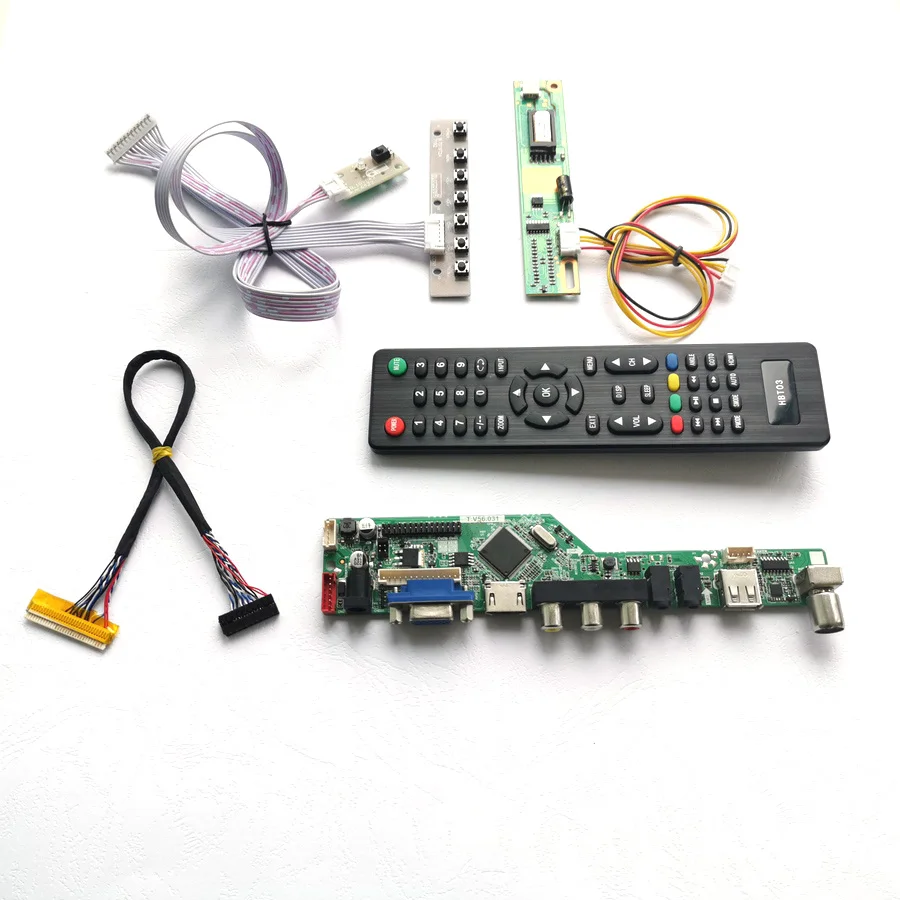 Для N154I1-L0A/L0B T. V56 привод карты LVDS 1CCFL 30Pin ЖК-панель монитор HDMI VGA USB AV RF клавиатура+ пульт+ инвертор DIY kit